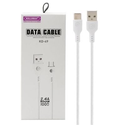 کابل تبدیل USB به USB-C کلومن مدل KD-49 طول 1 متر