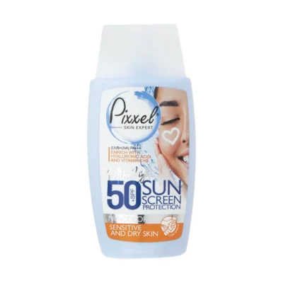 کرم ضدآفتاب بی رنگ پیکسل SPF 50 مدل Sensitive